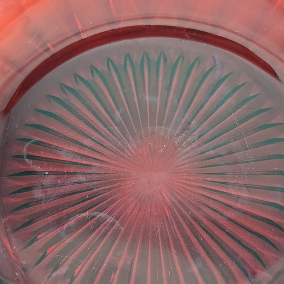 Vintage Anchor Hocking Coronation Royal Ruby Depression Glass Bowl set - Picture 8 of 12